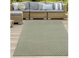 Tappeto Moderno Per Interni Ed Esterni Con Motivo A Fiocco In Verde Dimensioni - 240 X 340 Cm