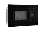 Bomann® Einbaumikrowelle mit Grill | 60cm | 800W Mikrowelle | 1000W Grill | inkl. Grillrost und Drehteller | 20L Mikrowelle | MWG 2215 EB schwarz