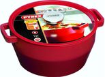 Pyrex Teglia Slow Cook, Rotonda, Con Coperchio, ø: 240 Mm, Rosso