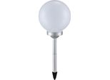 Globo Lighting Luce Solare In Plastica Argento Metallizzato, 4X Led
