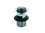 Kludi Robinet à Tige G 1 1/4 Avec Trop-Plein, Sans ChaîNette Ni Support De ChaîNe, Chrome, 1042705-00, 1042705-00