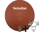 Technisat Satman 850 Plus | Antenna Satellitare Da 85 Cm Con Staffa Lnb Da 40 Mm | Rosso