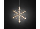 Konstsmide - Fiocco Di Neve Acrilico A Led, Con Timer 6 Ore, 24 Diodi Bianco Caldo, A Batteria, Per Esterni (IP44), Cavo Trasparente, 4 X Aa 1,5V (Escl.); 4540-103