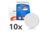 Nemaxx® Supporto Di Fissaggio Per Rilevatori Di Fumo, 10 Pezzi – Supporto Adesivo Autoadesivo Ø 50 Mm – Montaggio Senza Foratura – Per Rilevatori Di Fumo/Allarmi Antifumo/Allarmi Antincendio