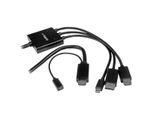 Startech.Com DPMDPHD2HD Cavo Video E Adattatore Displayport + Mini Displayport + Hdmi + Usb