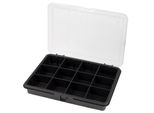 Scatola Di Assortimento Per Minuteria Magazzino Per Minuteria 12 Scomparti Nero / Trasparente