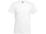 T-Shirt Fruit Of The Loom Valueweight Da Uomo Con Scollo A V, Maniche Corte BC338 (L) (Bianco)