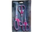 Set Di Forbici 3 Pezzi In Acciaio Inox Forbici Tessili Forbici Artigianali Forbici Set Di Forbici Per La Casa Forbici Per Cucire Forbici Per Tessuti Forbici Per Sarti Forbici 78 (Rosso)