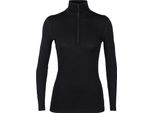 Icebreaker Donna 200 Oasis Ls Mezza Zip Nero L