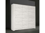 Armadio Giovanile Armadio Rovere Bianco 3 Ante 220 Cm