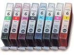 8 X Canon BCI-6 Serbatoi Di Inchiostro Set Da 8 Confezioni Multipack Cartucce D'inchiostro Bk/C/M/Y/Pc/Pm/G/R