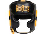 Protezione Della Testa In Pelle Brockton Nero/Giallo S/M Benlee