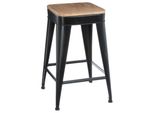 Set Di 2 Barili "Joris"" In Nero - Metall Und Holz - Atmosphera Interior Designer"