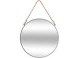 Spiegel "Seil"" Grigio - Metall D 38 Cm - Atmosphera Interior Designer"