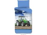Biancheria Da Letto Per Bambini Good Morning Con Trattore- 140X200 Cm- 100% Cotone