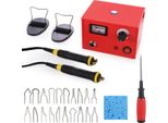 Topchances 220V Macchina Pirografica, Set Di Forni Multifunzione Per La Combustione Del Legno, Kit Professionale Di Artigianato Pirografico A Doppia Penna Strumento Pirografico A Doppia Penna Per La Combustione Del Legno