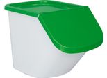 Zutatenspender, 40 Liter, LxBxH 610 x 430 x 450 mm, Behälter weiß, Deckel grün, PP