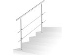 Corrimano Hengda In Alluminio, Ringhiera Per Scale Interne Ed Esterne, 120 Cm, ? 42 Mm, Con 2 Supporti A Croce Per Il Giardino, Le Scale Interne, L'ingresso Di Casa E Molto Altro Ancora