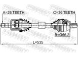 Volvo C30/C70/S40/V50 Le. 26X535X36