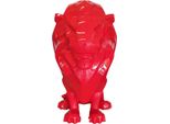 Casa Padrino Figura Decorativa Leone Rosso 90 X 80 X H. 170 Cm - Scultura Decorativa Gigante Resistente Alle Intemperie - Decorazione Soggiorno - Decorazione Giardino Figura Animale