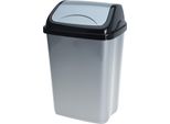 Cestino Per Rifiuti Excellent Houseware, Plastica, 25X20X38 Cm, Nero/Grigio