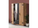 Armadio Armadio Per La Camera Da Letto Glasgow 135 Cm Asse Rovere Grafite