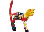 Casa Padrino Statuetta Decorativa Gatto Multicolore H. 110 Cm - Scultura Decorativa Resistente Alle Intemperie - Decorazione Soggiorno - Decorazione Giardino - Statuetta Decorativa Animale