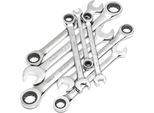 8 Set Di Chiavi Combinate A Cricchetto Sata, 8 Pezzi, 8-19 Mm