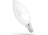 Spectrum Led E14 C37 A Candela 6W = 47W 230V Lampadina 560Lm 160° Bianco Freddo 6000K