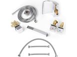Melko Miscelatore Doccia Bagno 5 Fori Set Bagno Cromo Rotondo