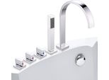 Melko Rubinetto Miscelatore Vasca Doccia Cromato 5 Fori Set Bagno Cascata