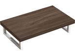 Doporro Mensola Sospesa Porta Lavabo 45X80 Cm In Legno Marrone, Consolle Da Parete Per Lavabo Da Appoggio, Mobile Da Bagno Con Staffe Platte01