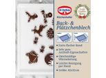 Teglia Per Biscotti Dr. Oetker Bianco Natale, Teglia Quadrata Con Rivestimento Antiaderente, Teglia Di Alta Qualità, Teglia Da Forno In Lamiera D'acciaio, Versatile Teglia Da Forno (Colore: Bianco)