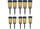 10 Pezzi Luci Solari Da Giardino, Lampade Solari Per Giardino All'aperto, Led Luci Solari Da Giardino Decorazione Luce Solare Lanterna Impermeabile IP65 Per Terrazza All'aperto Sentiero Prato