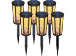 6 Pezzi Luci Solari Da Giardino, Lampade Solari Per Giardino All'aperto, Led Luci Solari Da Giardino Decorazione Luce Solare Lanterna Impermeabile IP65 Per Terrazza All'aperto Sentiero Prato