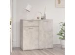 Maison Exclusive - Credenza Grigio Cemento 80X36X75 Cm Materiale Ligneo