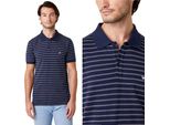 Wrangler Uomo, Polo Ss Yd Stripe Polo, M, Blu, Polo, Uomo,