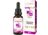 Marnys® Vitamina Liquida K2 E D3 Per La Salute Delle Ossa E La Circolazione Sanguigna 30 Ml