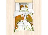 Abakuhaus Set Copripiumino Per Letti Singoli Chameleons, Design Insect World, Antiacaro, Adatto A Chi Soffre Di Allergie, Con Federa, 135 Cm X 200 Cm - 80 X 80 Cm, Multicolore