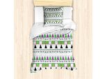 Abakuhaus Set Copripiumino Orientale Per Letti Singoli, Disegno Tribale A Triangoli, Antiacaro, Adatto A Chi Soffre Di Allergie, Con Federa, 135 Cm X 200 Cm - 80 X 80 Cm, Multicolore