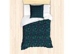 Abakuhaus Set Copripiumino Etnico Per Letti Singoli, Colori Vivaci Geometrici, Antiacaro, Adatto A Chi Soffre Di Allergie, Con Federa, 135 Cm X 200 Cm - 80 X 80 Cm, Multicolore