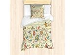 Abakuhaus Set Copripiumino Per Letti Singoli, Petali Di Fiori Estivi Colorati, Antiacaro, Adatto A Chi Soffre Di Allergie, Con Federa, 135 Cm X 200 Cm - 80 X 80 Cm, Multicolore