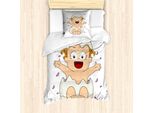 Abakuhaus Set Copripiumino Con Caricature Per Letti Singoli, Coperte Doodle, Antiacaro, Adatto A Chi Soffre Di Allergie, Con Federa, 135 Cm X 200 Cm - 80 X 80 Cm, Multicolore