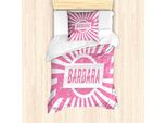 Abakuhaus Set Copripiumino Per Letto Singolo, Radial Kulisse Grunge, Antiacaro, Adatto A Chi Soffre Di Allergie, Con Federa, 135 Cm X 200 Cm - 80 X 80 Cm, Rosa Chiaro E Bianco