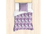 Abakuhaus Set Copripiumino Per Letto Singolo, Ali Viola Mimetiche, Antiacaro, Adatto A Chi Soffre Di Allergie, Con Federa, 135 Cm X 200 Cm - 80 X 80 Cm, Lavanda Viola Viola