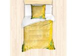 Abakuhaus Set Copripiumino Per Letto Singolo, Fiori Di Gerbera, Antiacaro, Adatto A Chi Soffre Di Allergie, Con Federa, 135 Cm X 200 Cm - 80 X 80 Cm, Multicolore