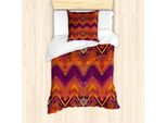 Set Copripiumino Abakuhaus Per Letti Singoli, Motivo Zigzag Locale, Antiacaro, Adatto A Chi Soffre Di Allergie, Con Federa, 135 Cm X 200 Cm - 80 X 80 Cm, Multicolore