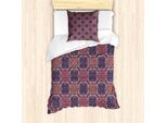 Abakuhaus Set Copripiumino Etnico Per Letti Singoli, Fiori Tibetani, Antiacaro, Adatto A Chi Soffre Di Allergie, Con Federa, 135 Cm X 200 Cm - 80 X 80 Cm, Multicolore