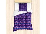 Abakuhaus Set Copripiumino Geometrico Per Letti Singoli, Forme Labirintiche E Cerchi, Antiacaro, Adatto A Chi Soffre Di Allergie, Con Federa, 135 Cm X 200 Cm - 80 X 80 Cm, Multicolore
