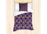 Abakuhaus Set Copripiumino Colorato Per Letti Singoli, Abstrakt Doodle Braid, Antiacaro, Adatto A Chi Soffre Di Allergie, Con Federa, 135 Cm X 200 Cm - 80 X 80 Cm, Multicolore
